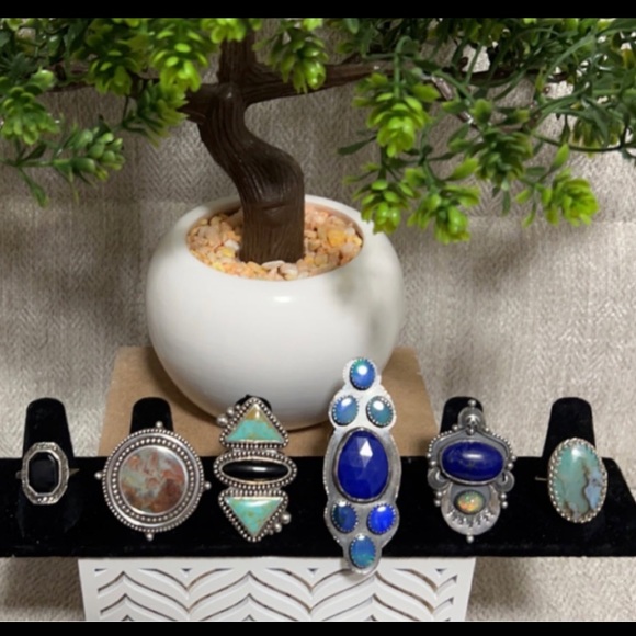 🦚💙 Lapis and Opal Sterling silver ring - Picture 9 of 10